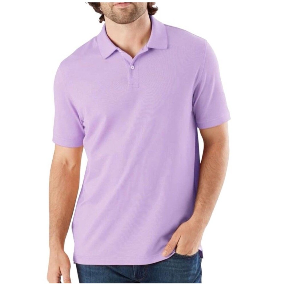Member's Mark Men's Purple Classic Fit Stretch Cotton Pique Polo Size XL New